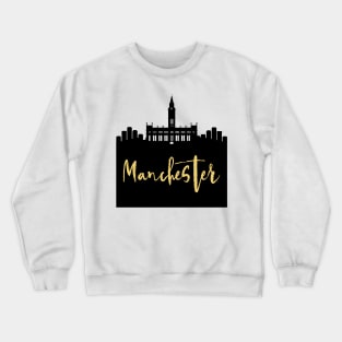 MANCHESTER ENGLAND DESIGNER SILHOUETTE SKYLINE ART Crewneck Sweatshirt